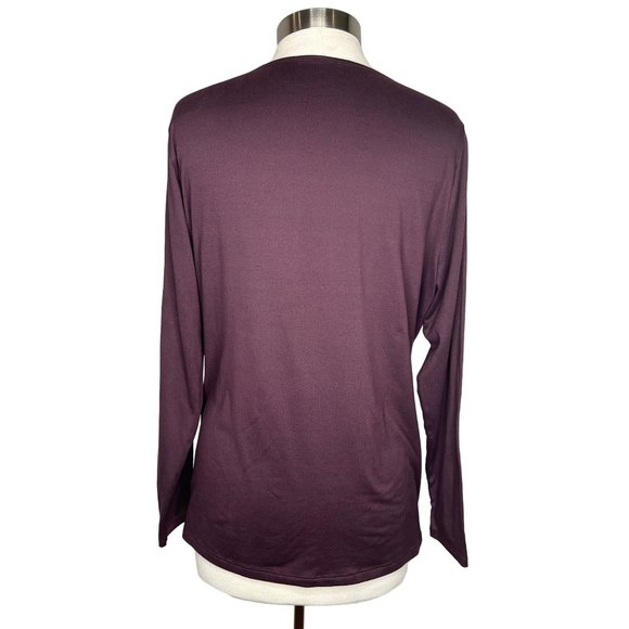32° Heat top size XXL purple jersey round neck long sleeve four-way stretch - Picture 5 of 15